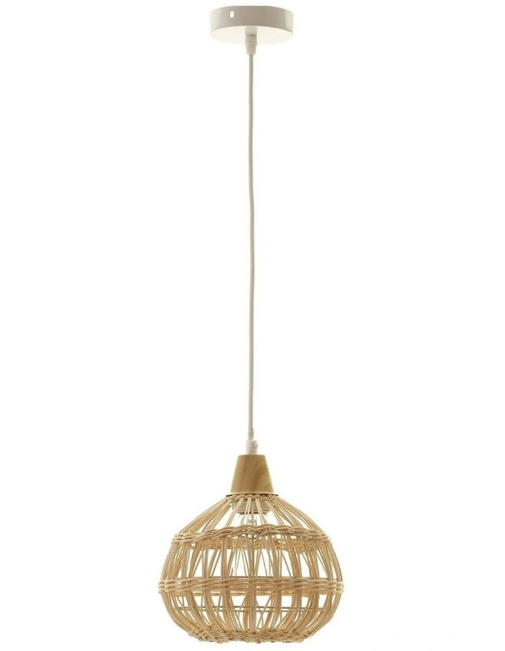 Loom Rattan Pendant Light in Natural image 7
