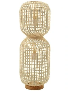 Twirla Rattan Floor Lamp Small in Natural