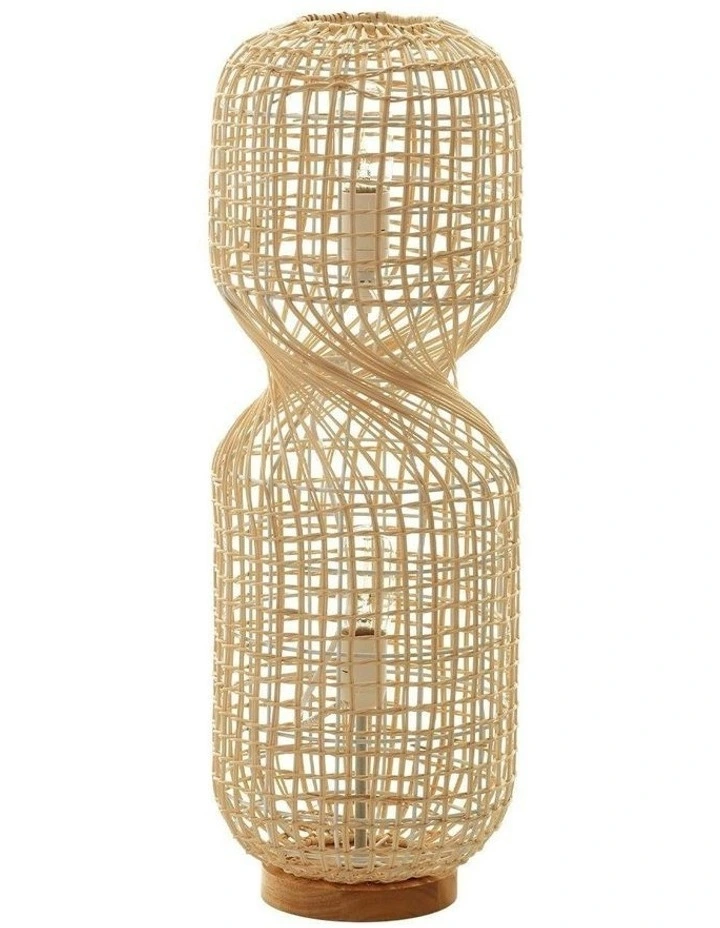 Twirla Rattan Floor Lamp Small in Natural image 4