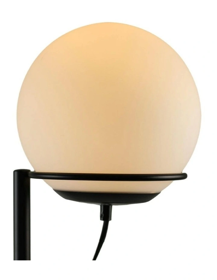 Opal Glass Sphera Floor Lamp in Black image 4