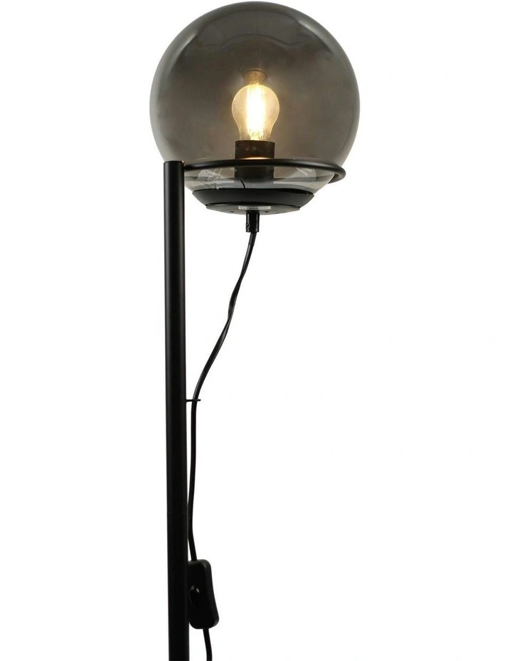Smoky Glass Sphera Floor Lamp in Grey image 6