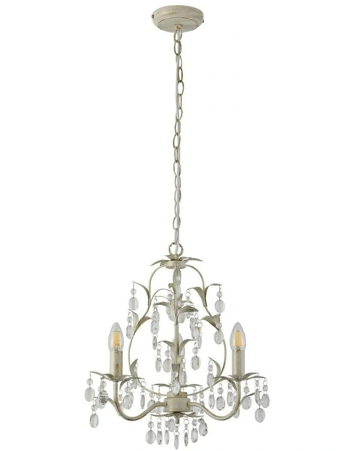 Stella 3 Lights Chandelier in Gold image 1