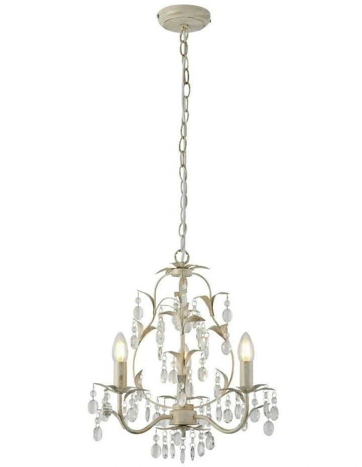 Stella 3 Lights Chandelier in Gold image 2