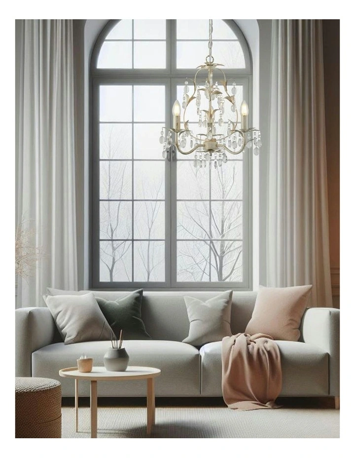 Stella 3 Lights Chandelier in Gold image 3