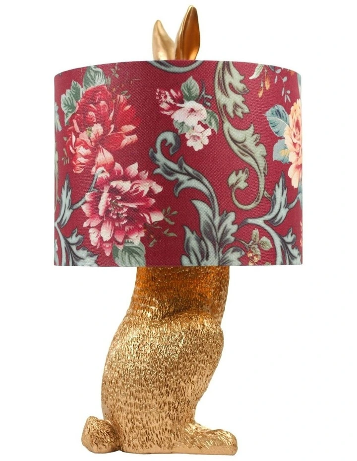 Thistle Rabbit Sitting Table Lamp in Gold image 1