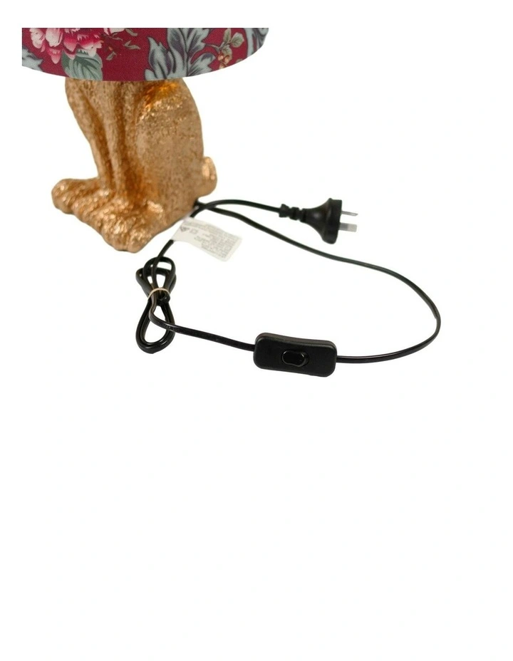 Thistle Rabbit Sitting Table Lamp in Gold image 2