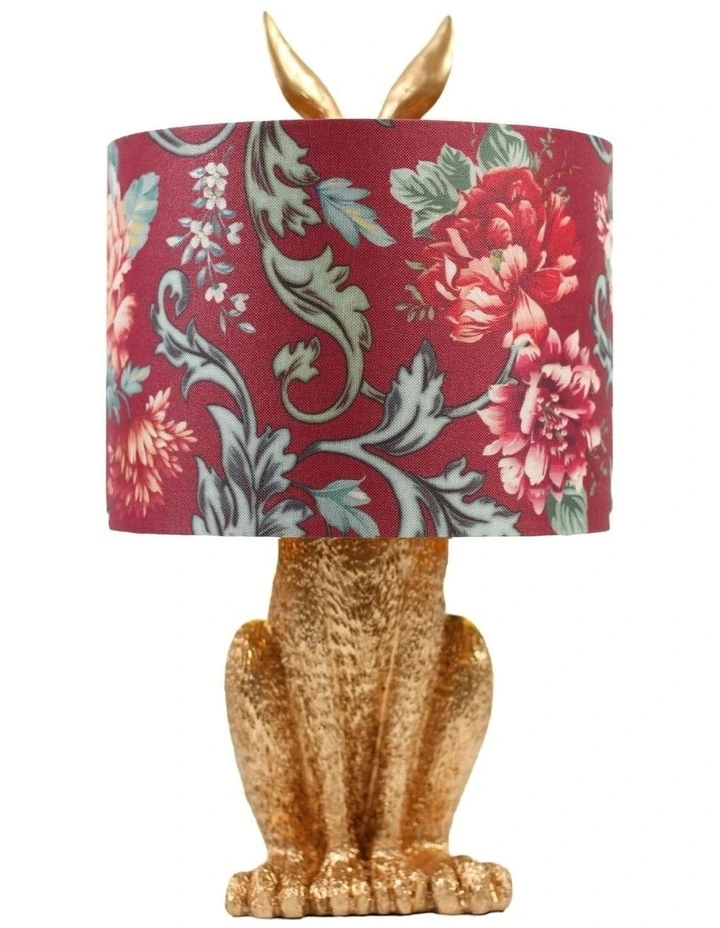 Thistle Rabbit Sitting Table Lamp in Gold image 6