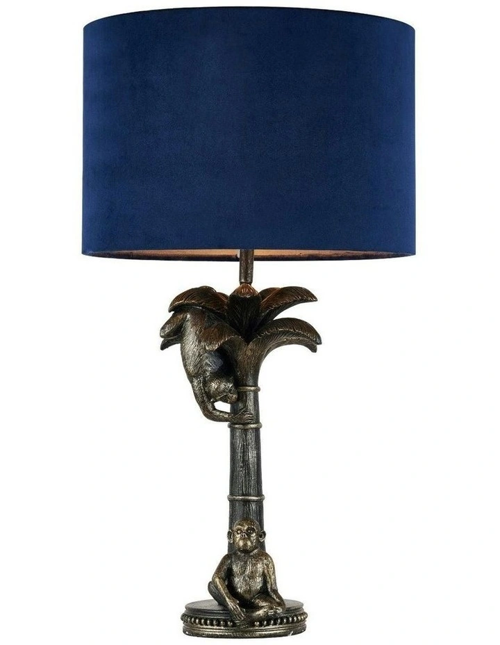 Palmer Two Monkeys Table Lamp in Brown image 1