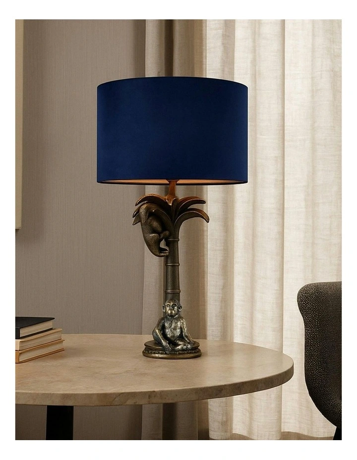 Palmer Two Monkeys Table Lamp in Brown image 3