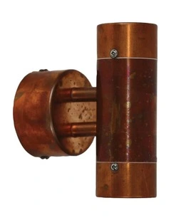 Comma Outdoor Up-Down 240V Wall Light 2 Pieces in Copper