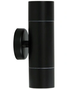 Zeta Up/Down LED Ready Wall Light 2 Pieces in Black