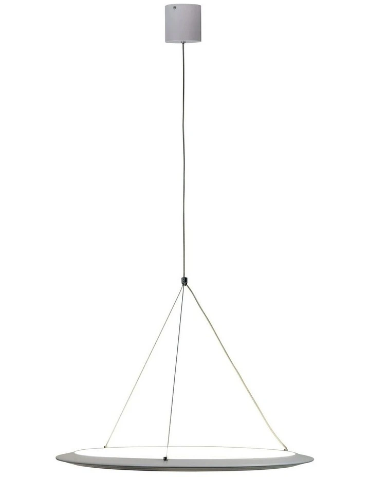 Saturn Modern Tricolour LED Halo Pendant Light 60cm in White image 2