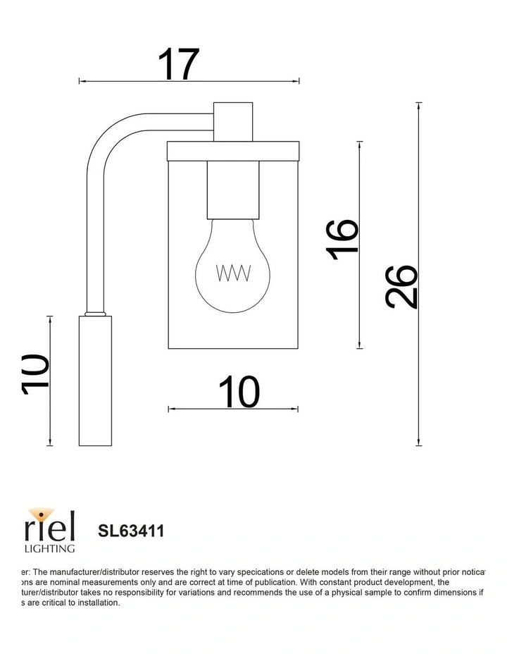 Raymont Wall Light in Black image 3