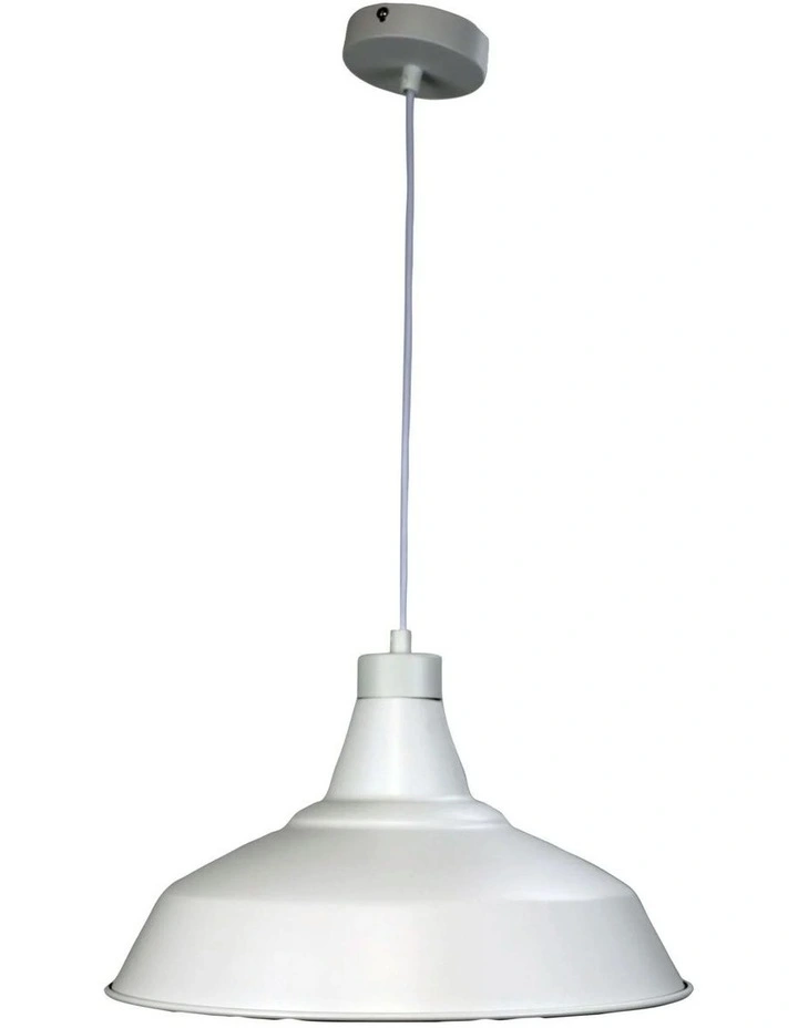 Warehouse Industrial Vintage Shade 39cm in White image 2