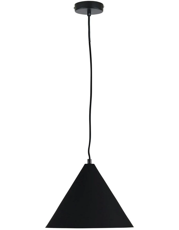 Conic Stylish Conical Pendant Light 28cm in Black image 1