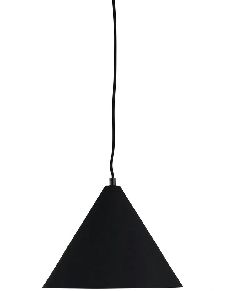 Conic Stylish Conical Pendant Light 28cm in Black image 2