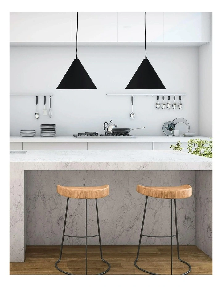 Conic Stylish Conical Pendant Light 28cm in Black image 3