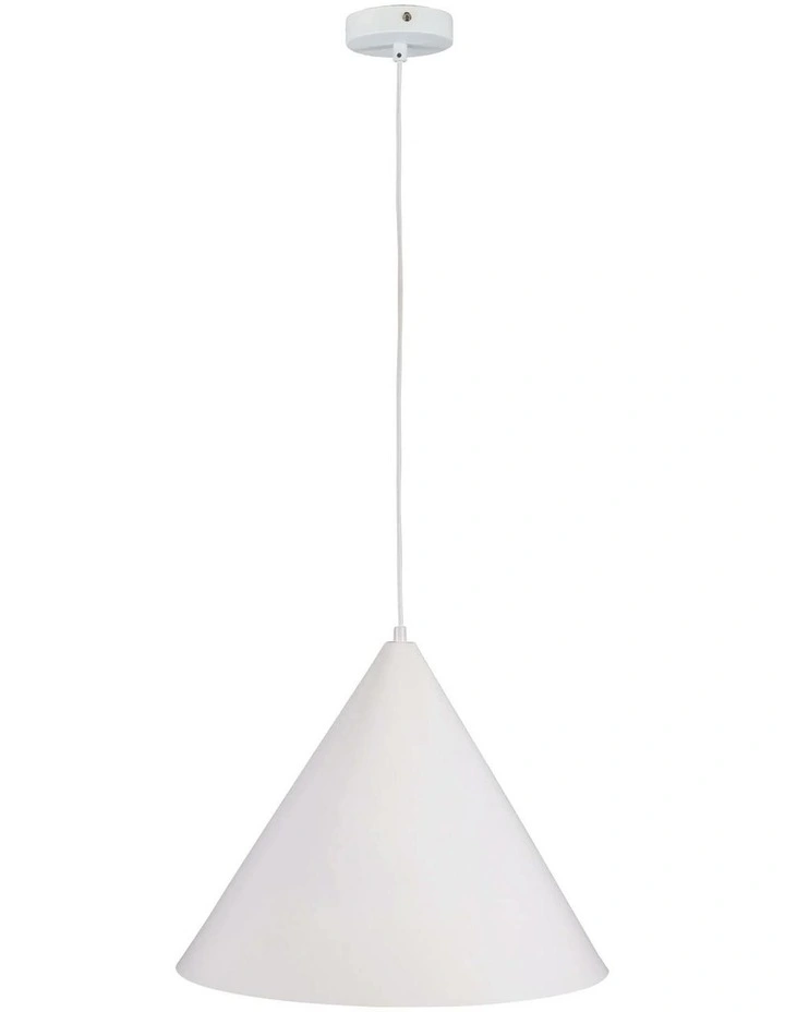 Conic Stylish Conical Pendant Light 45cm in White image 1
