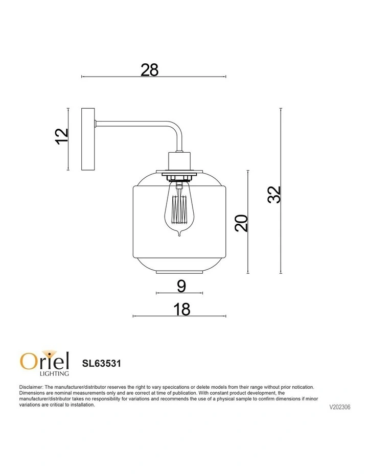 MarconiWall Sconce Light Clear Glass image 3
