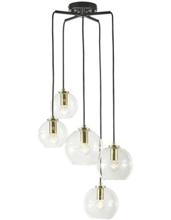 Reno Pendant Light Clear Glass 5lt