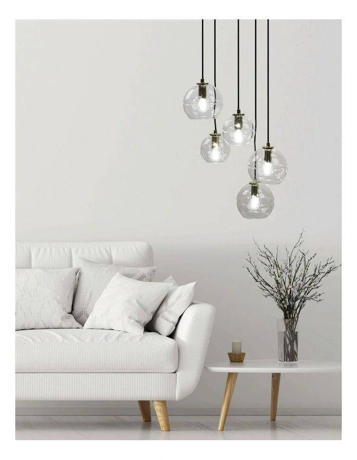 Reno Pendant Light Clear Glass 5lt image 3