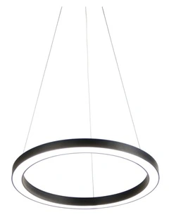 Nebula Modern Tricolour LED Halo Pendant Light 40cm in Black