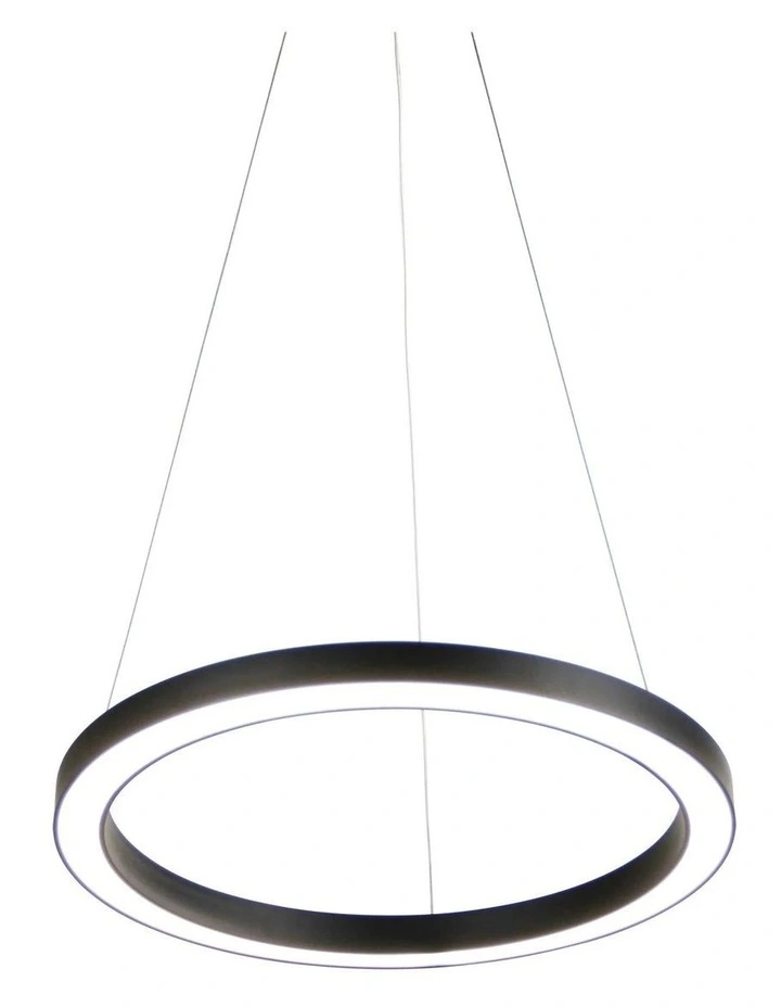 Nebula Modern Tricolour LED Halo Pendant Light 40cm in Black image 1