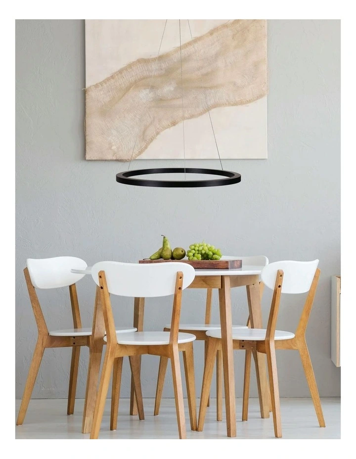 Nebula Modern Tricolour LED Halo Pendant Light 40cm in Black image 3