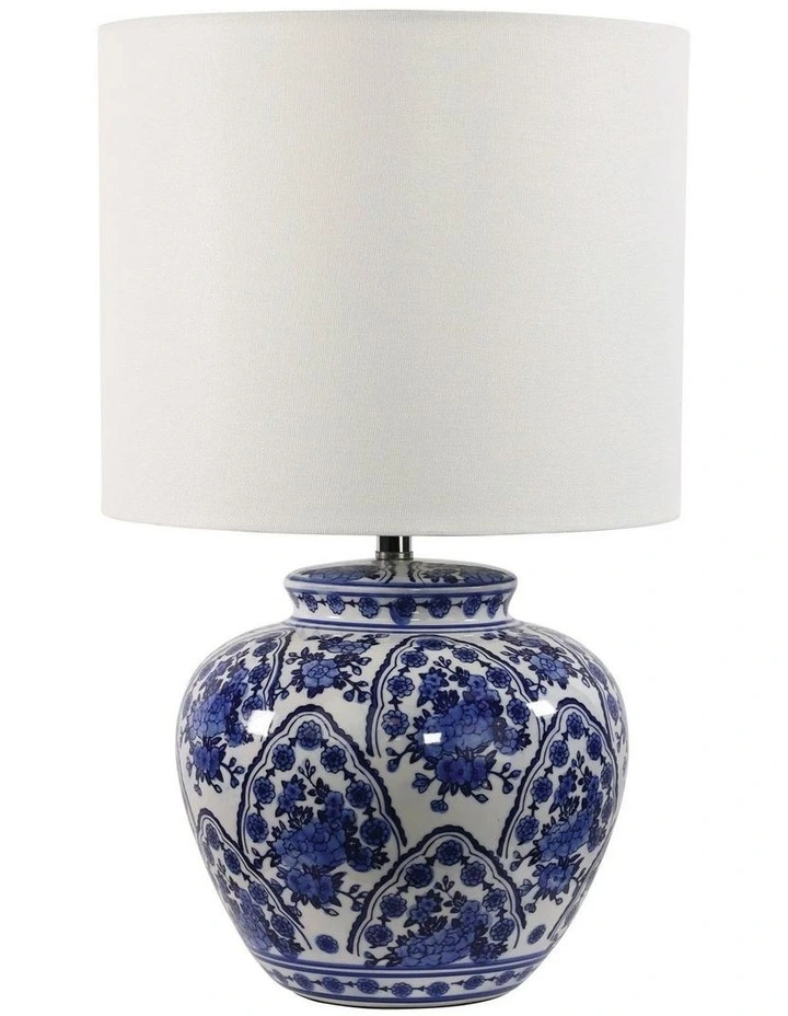Eden Ceramic Table Lamp in Blue image 1