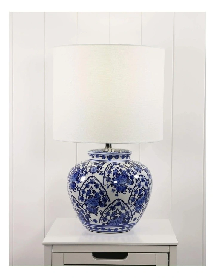 Eden Ceramic Table Lamp in Blue image 2