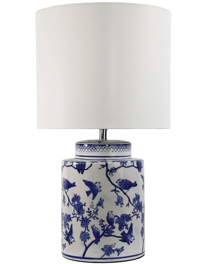 Ava Ceramic Table Lamp in Blue image 1