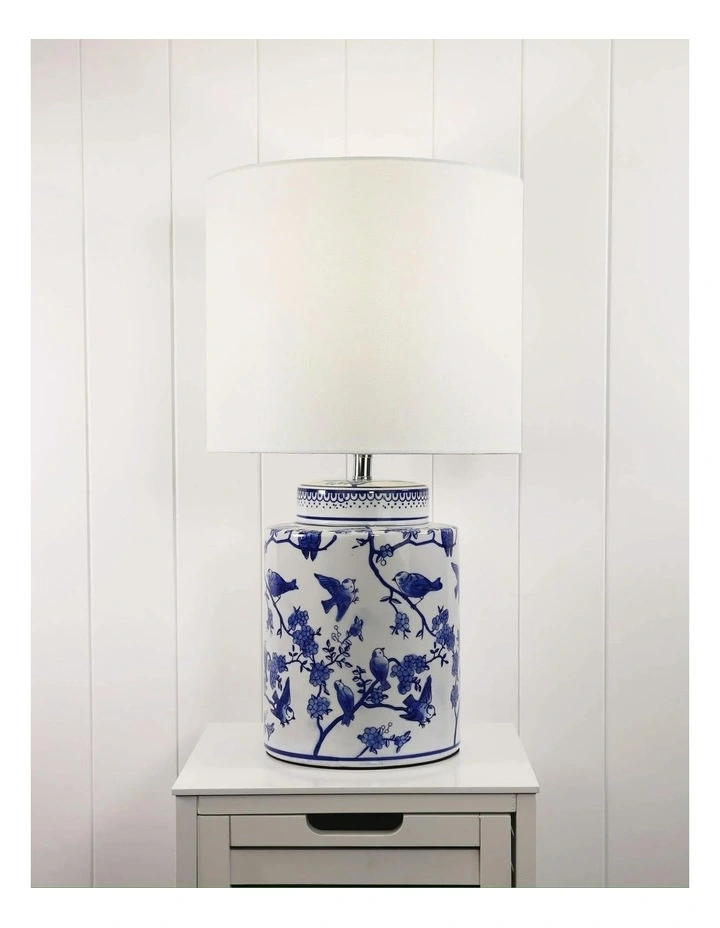 Ava Ceramic Table Lamp in Blue image 2