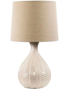 Gaia Ceramic Table Lamp in White