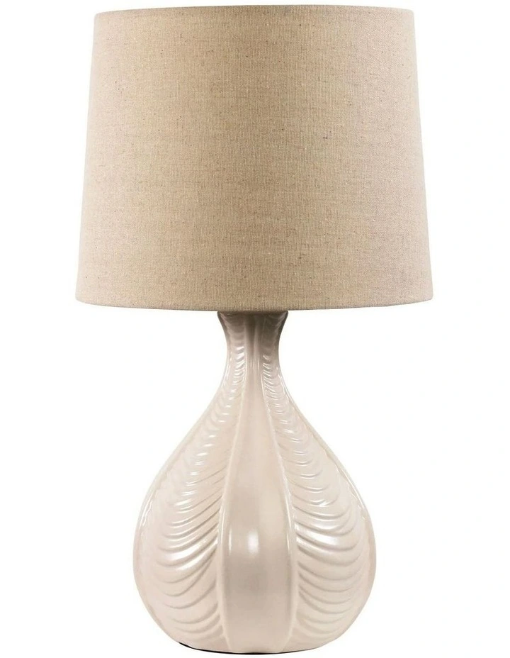 Gaia Ceramic Table Lamp in White image 1