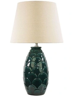 Delphin Ceramic Table Lamp in Green