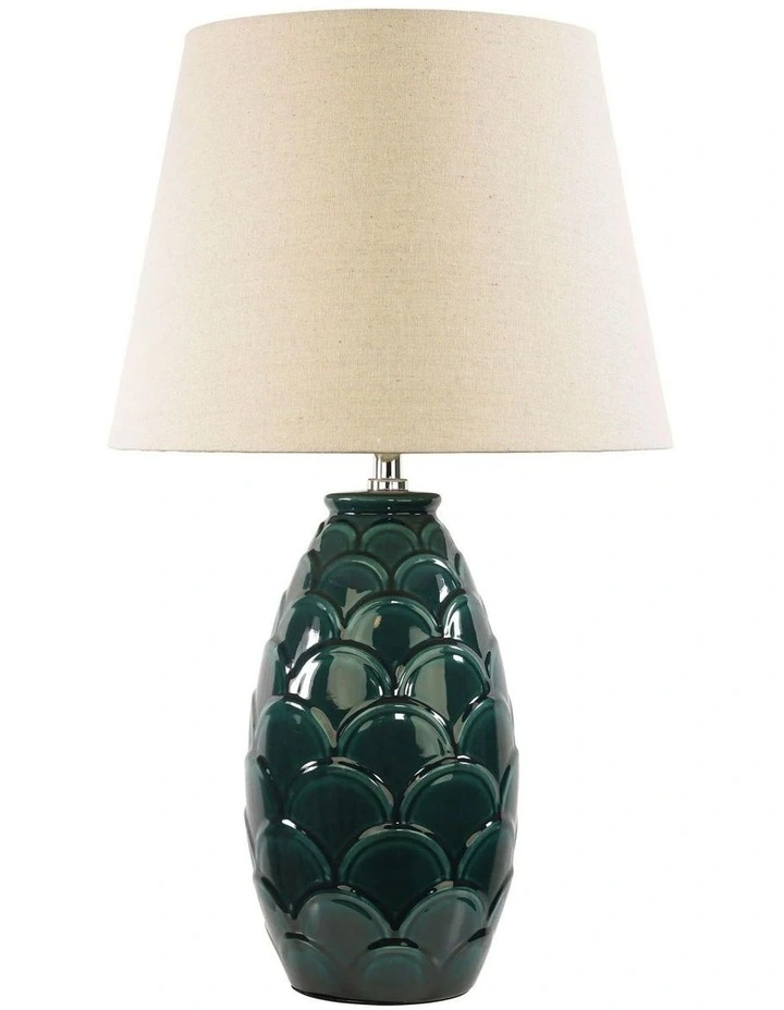 Delphin Ceramic Table Lamp in Green image 1