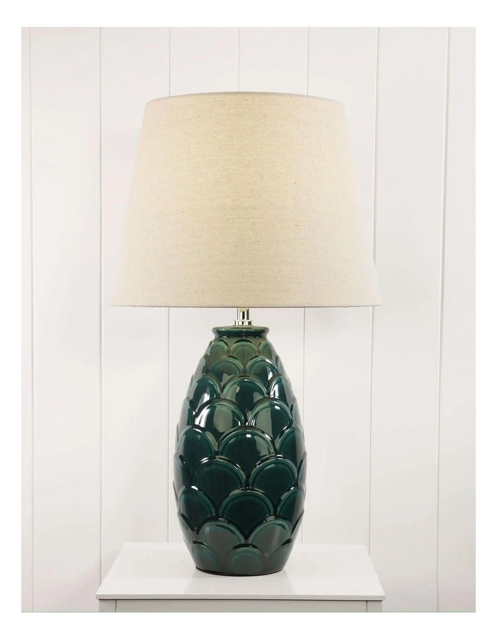 Delphin Ceramic Table Lamp in Green image 2