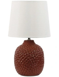 Lilia Ceramic Table Lamp in Red