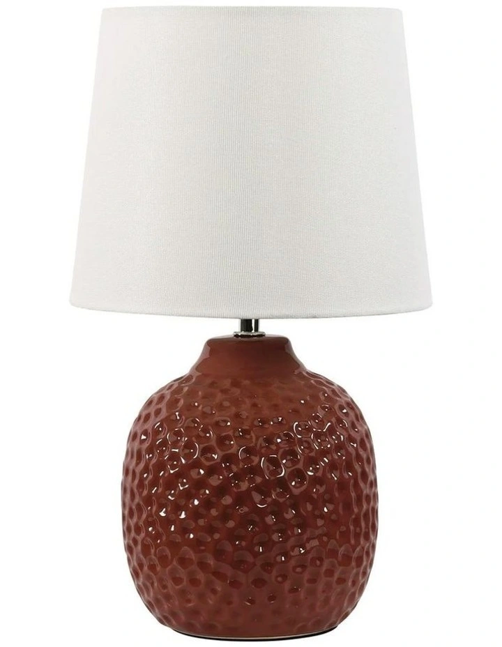 Lilia Ceramic Table Lamp in Red image 1