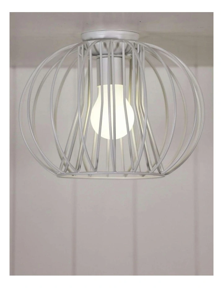 Malo Industrial Style DIY Shade 25cm in White image 3