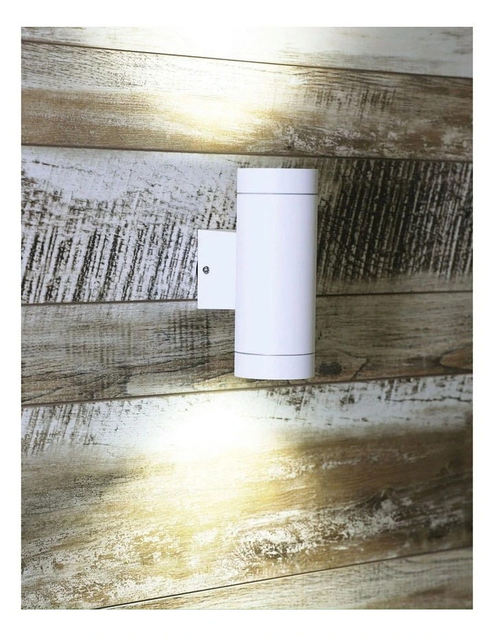 Latitude Up/Down Outdoor Wall Light in White image 3