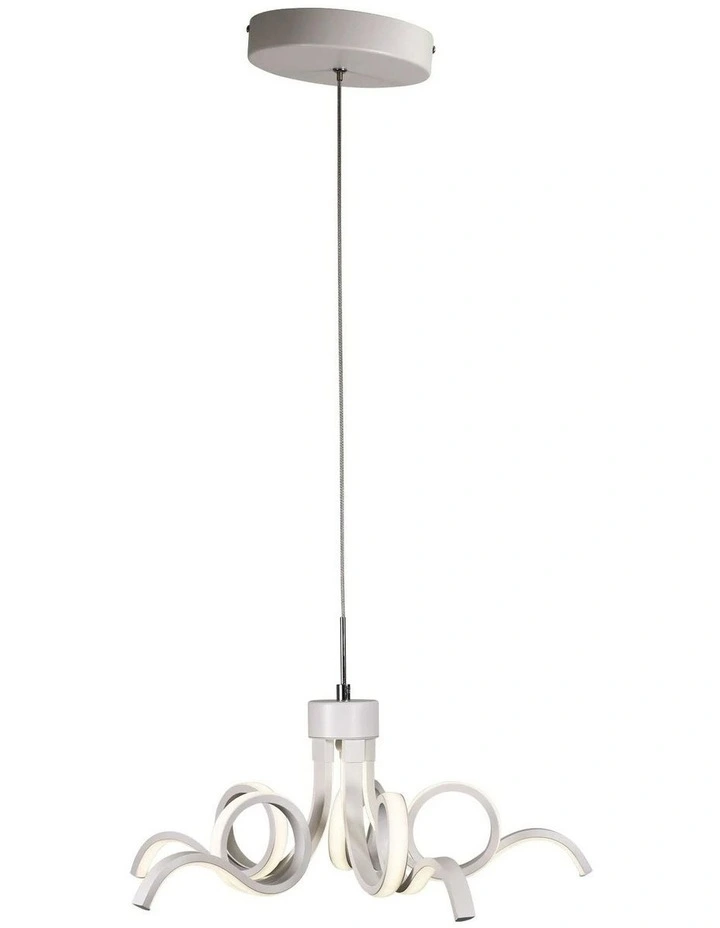 Noodle Tricolour LED Pendant Light White 50cm image 1