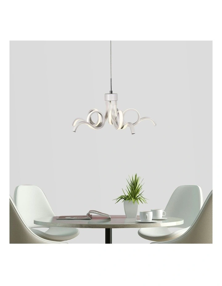 Noodle Tricolour LED Pendant Light White 50cm image 2