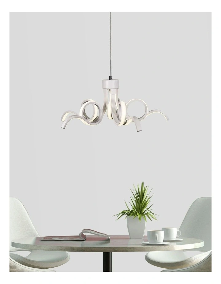 Noodle Tricolour LED Pendant Light White 50cm image 3