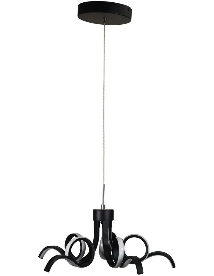 Noodle Tricolour LED Pendant Light 50cm in Black image 2