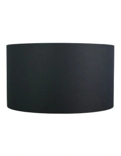 Faux Satin Drum Shade Large 50cm in Black