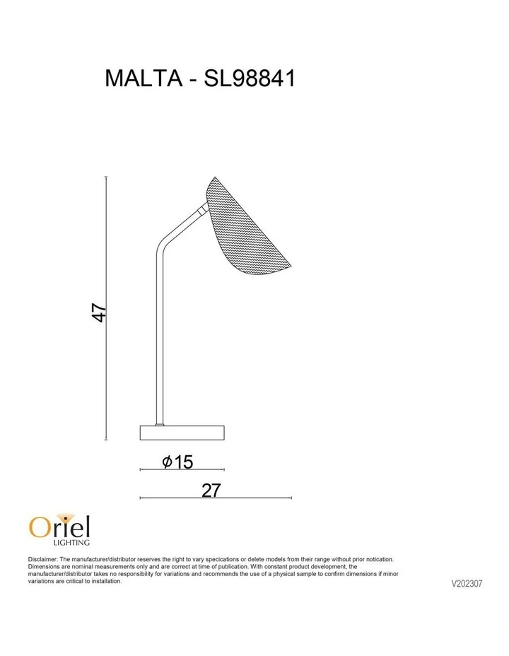 MaltaRattan Table Lamp in White image 5
