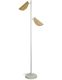 MaltaRattan Floor Lamp in White