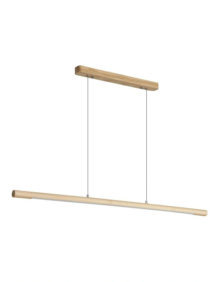 Caber LED Pendant Light Ash Wood 120cm in Natural image 1