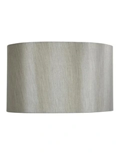 Faux Satin Drum Shade Large 50cm in Silver